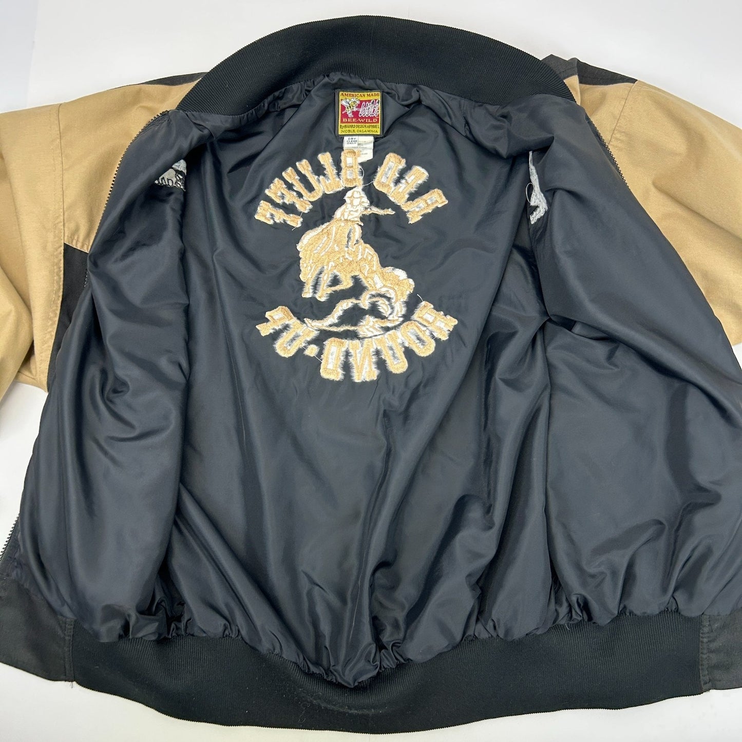 Vintage 90s Red Bluff Round Up Jacket 1996 Rodeo California PRCA Beige L Large