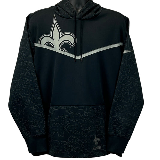 New Orleans Saints Reflective Hoodie Hooded Sweatshirt NFL Nike Black XL X-Large