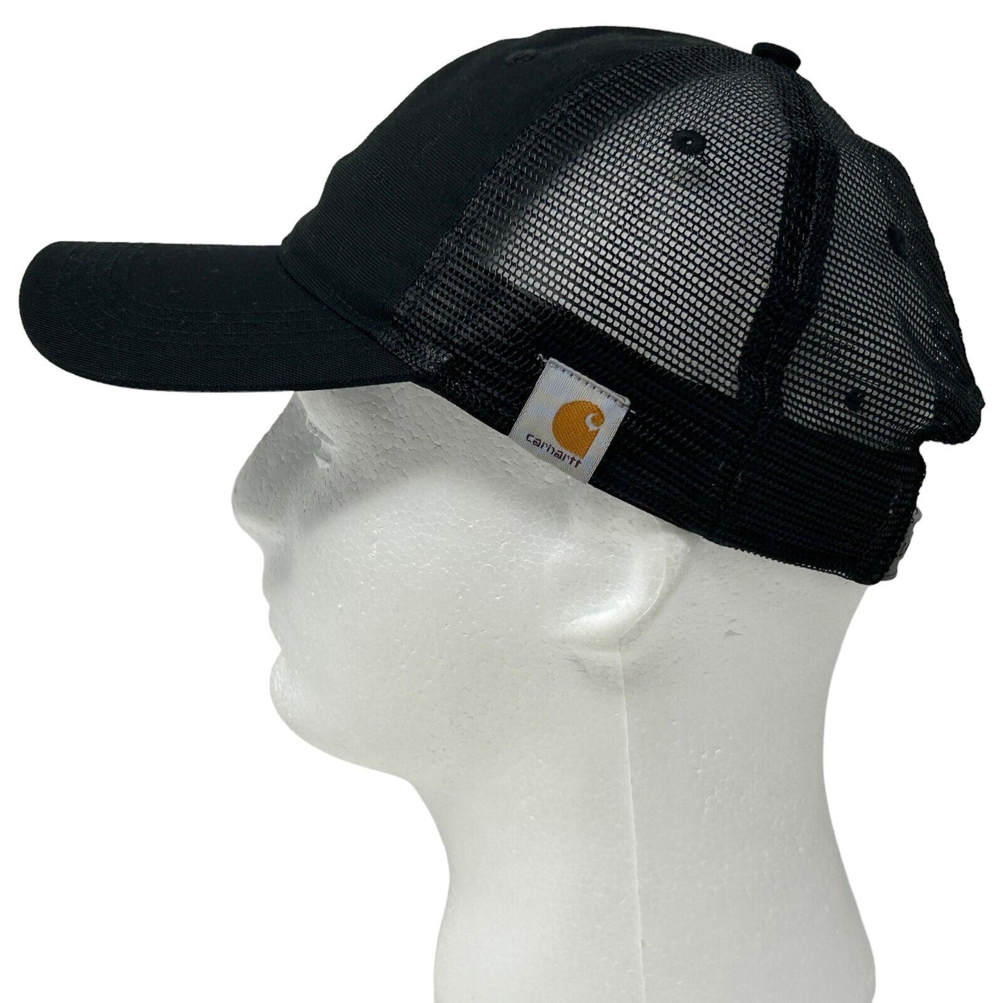 Blank Black Carhartt Trucker Hat Solid Plain Snapback Mesh 6 Panel Baseball Cap