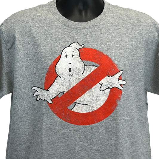 Ghostbusters Logo T Shirt Mens Large Movie Film Mad Engine Graphic Tee Gray