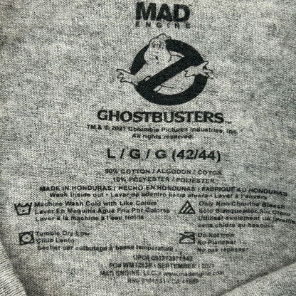 Ghostbusters Logo T Shirt Mens Large Movie Film Mad Engine Graphic Tee Gray