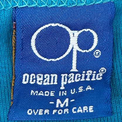 Vintage OP Ocean Pacific Henley T Shirt Mens X-Small Surfer Surfing 80s USA Blue