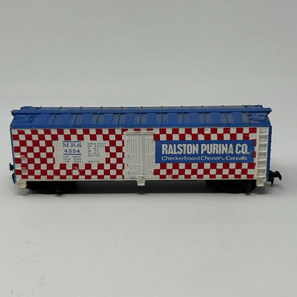 Ralston Purina Co MRS HO Gauge Freight Car Boxcar Scale Model Train Tyco Blue