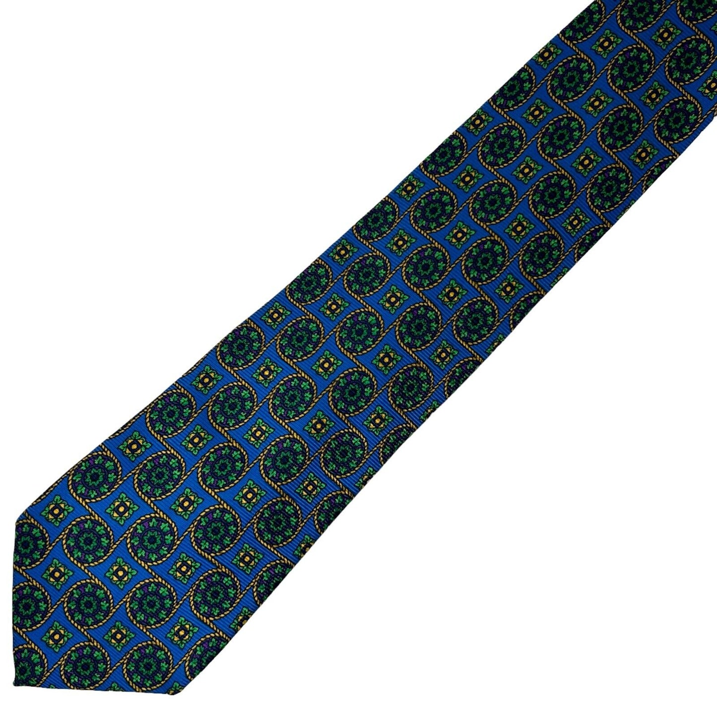 Gianni Versace Versus Silk Tie Vintage 90s Necktie Made In Italy Mens Blue