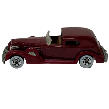 1935 Classic Caddy Hot Wheels Diecast Car Red Vintage 80s Cadillac Series 355