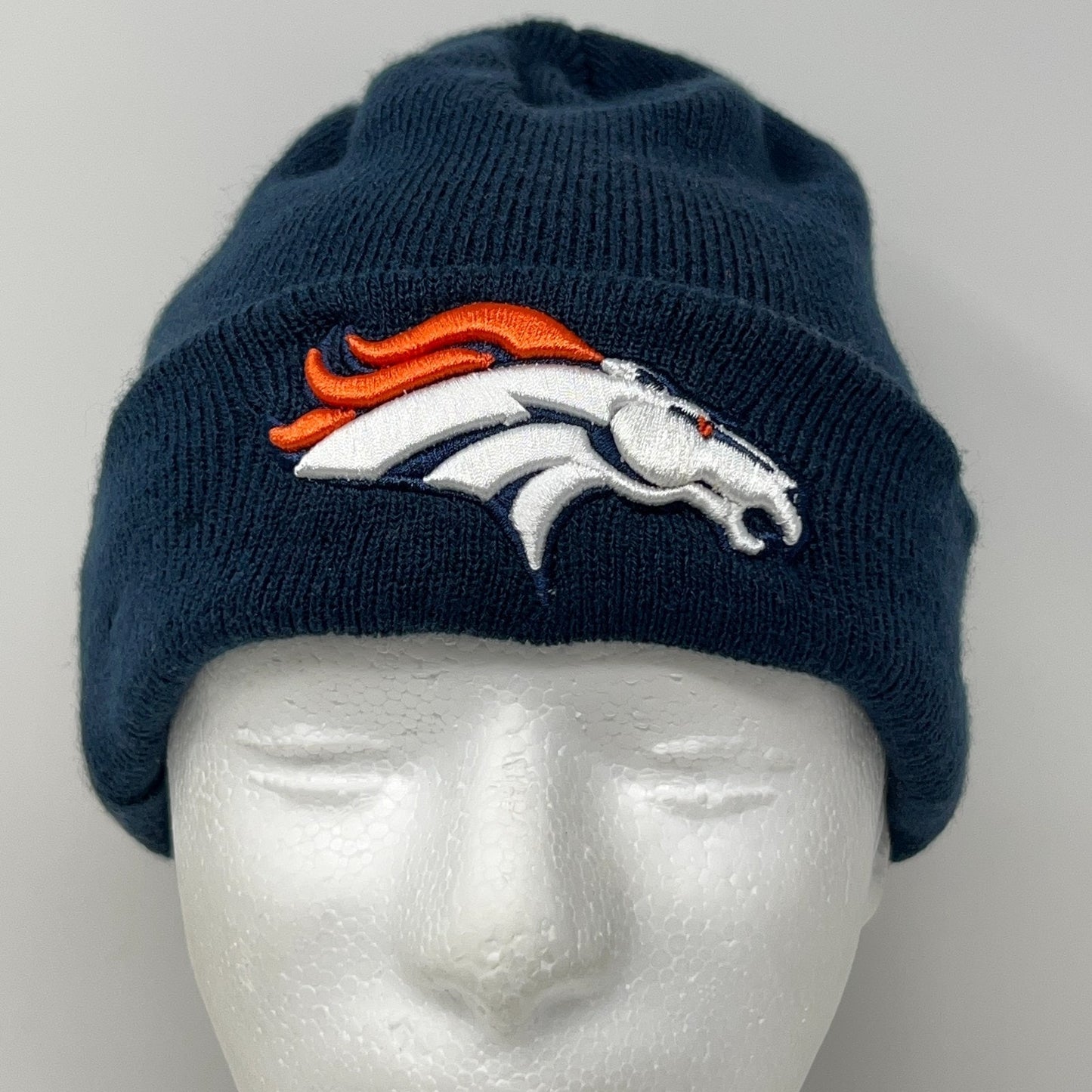 Denver Broncos Cuffed Beanie Toque Winter Hat New Era Blue NFL Football