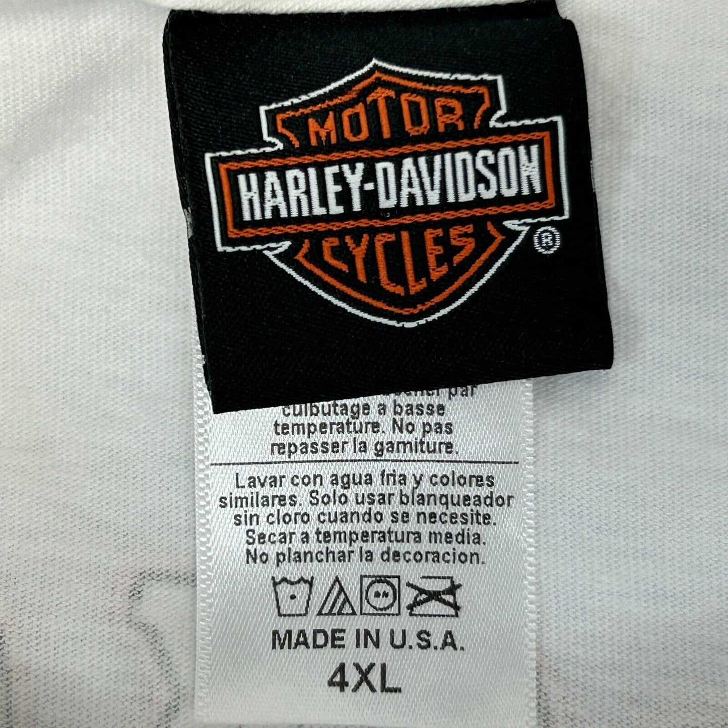 Harley Davidson Little Rock Arkansas T Shirt 4XL Biker Made In USA Mens White