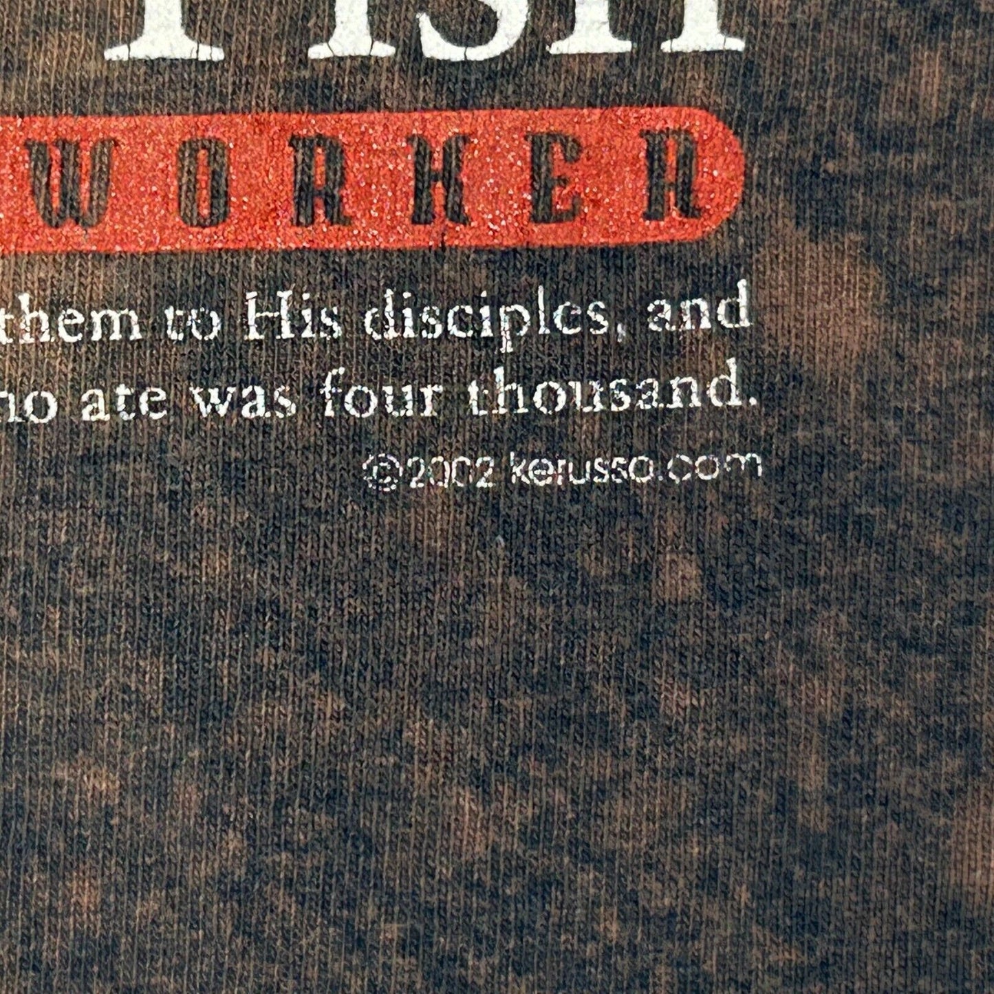Abreadcrumb & Fish Vintage Y2Ks T Shirt Medium Christian Jesus Tee Mens Blue