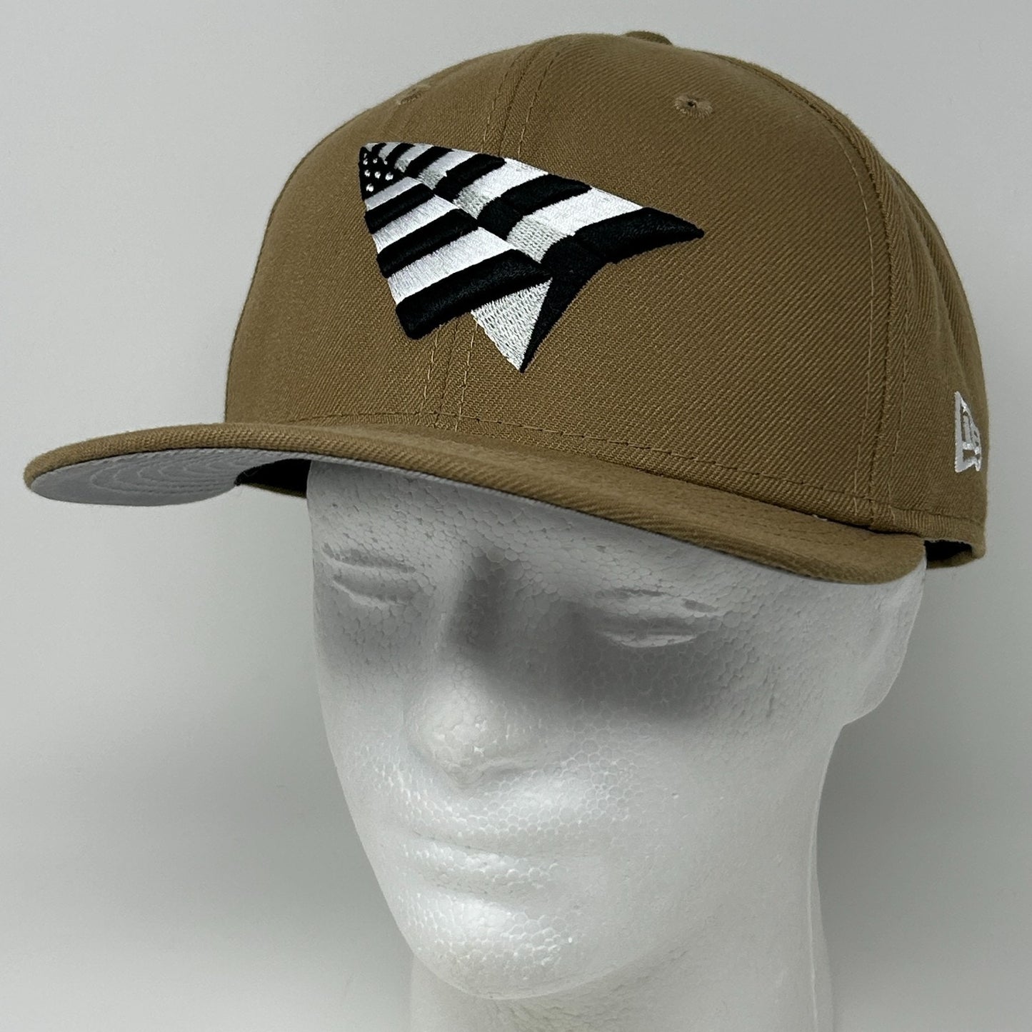 Paper Planes x New Era Hat Baseball Cap Jay-Z Roc Nation Tan Beige Fitted 7 1/2
