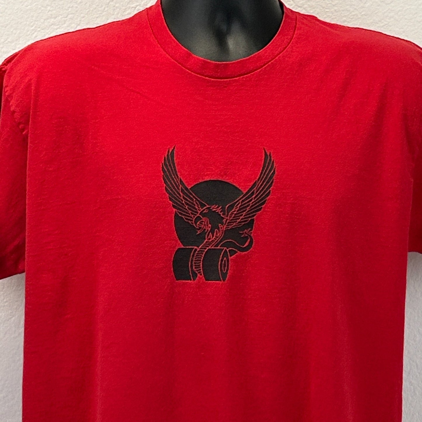 Vintage Pearl Jam T Shirt Mens L Large Red Y2Ks Eagle Snake Hot Rod Skateboard