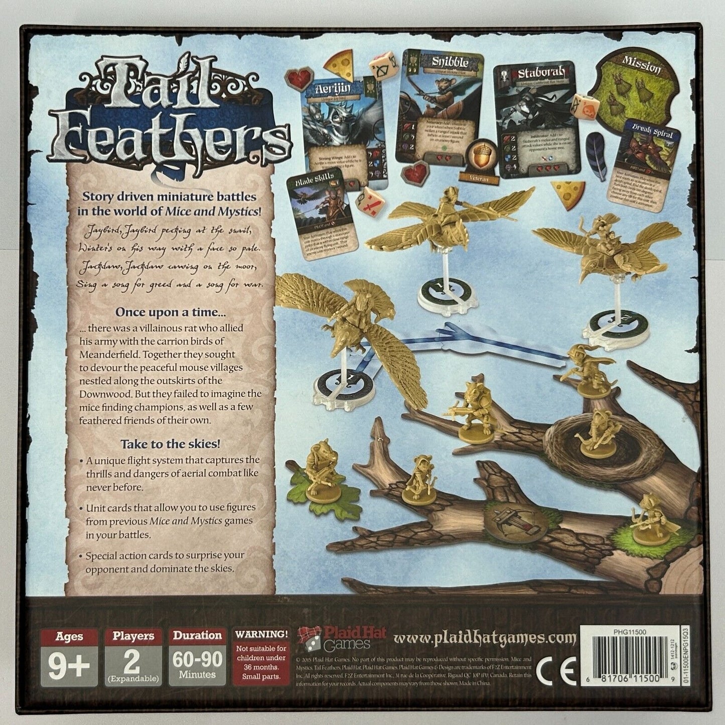 Tail Feathers Board Game Plaid Hat Games Mice and Mystics Boardgame Strategy