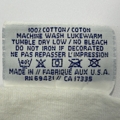 Reebok Tennis Womens Vintage 90s T Shirt White Cotton Made In USA Tee Medium