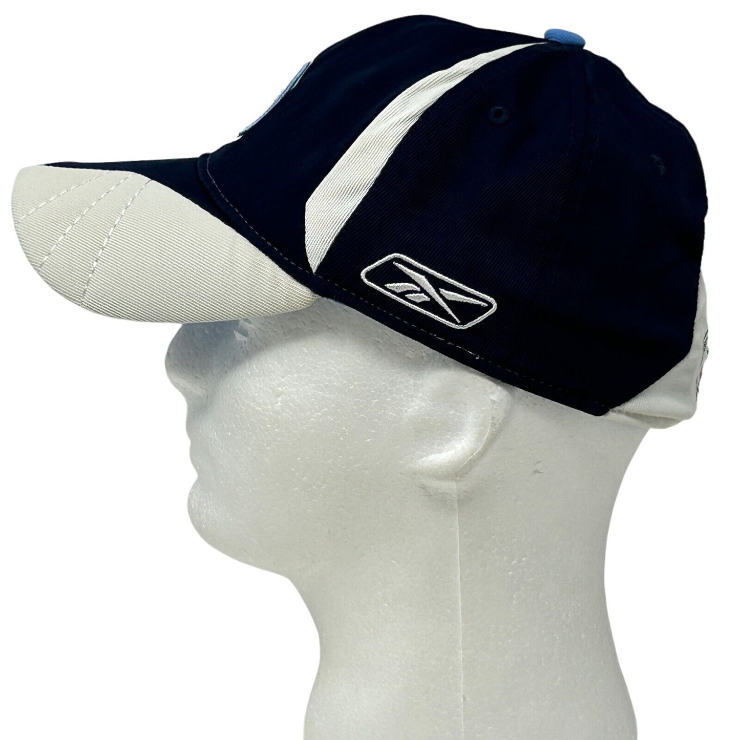 Gorra de béisbol de los Tennessee Titans, ajustada, flexible, talla M/L, azul, Reebok, de seis paneles, NFL