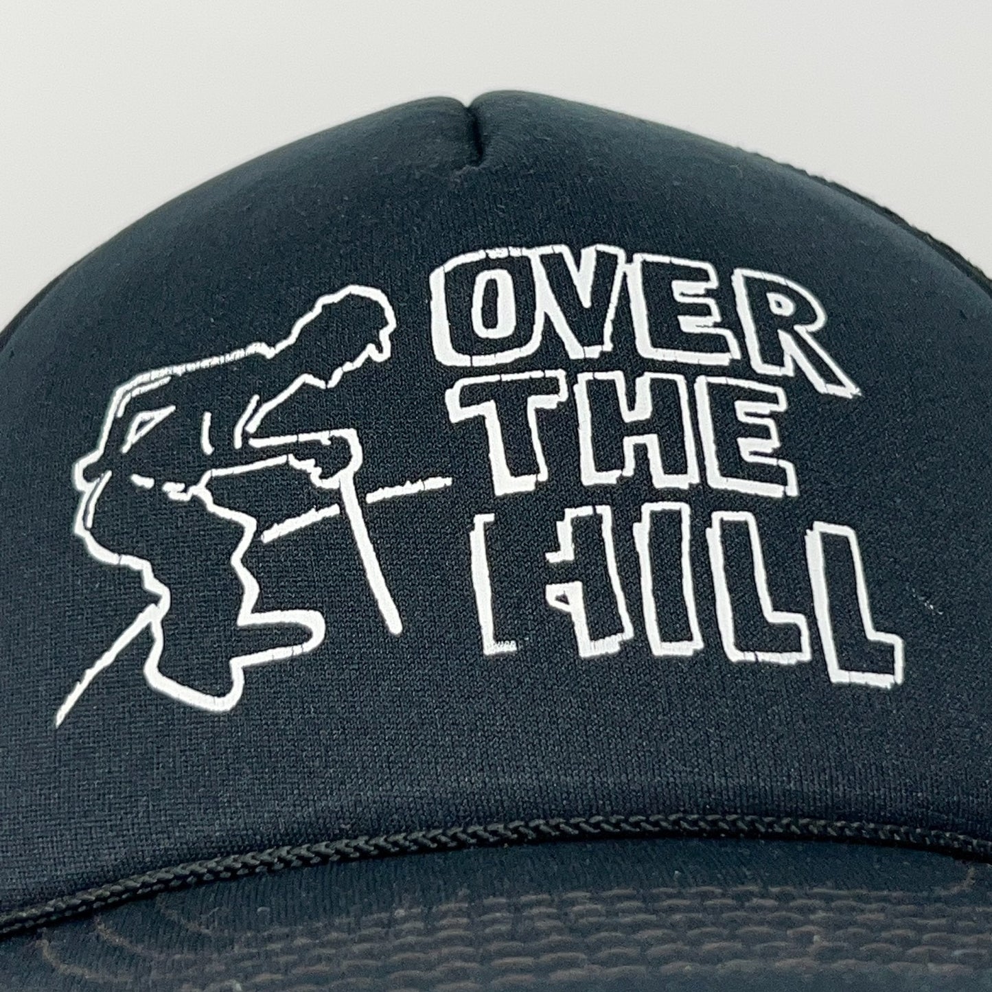 Vintage 80s Over The Hill Trucker Hat Baseball Cap Birthday Mesh Snapback Black