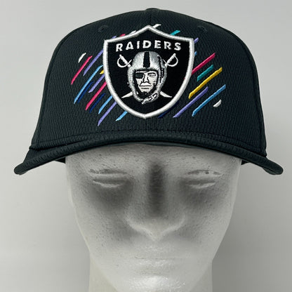 Las Vegas Raiders Hat Baseball Cap New Era Cancer Crucial Catch Gray Snapback