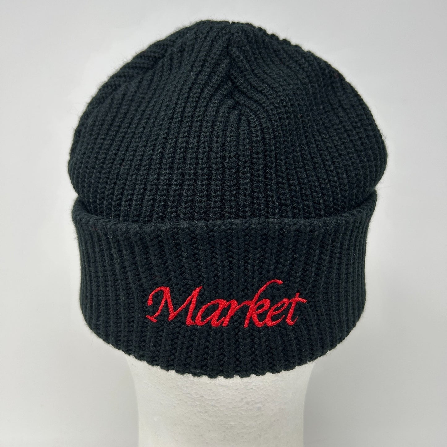 Chinatown Market Studios Rose Beanie Winter Hat Toque Flip Cuffed Black