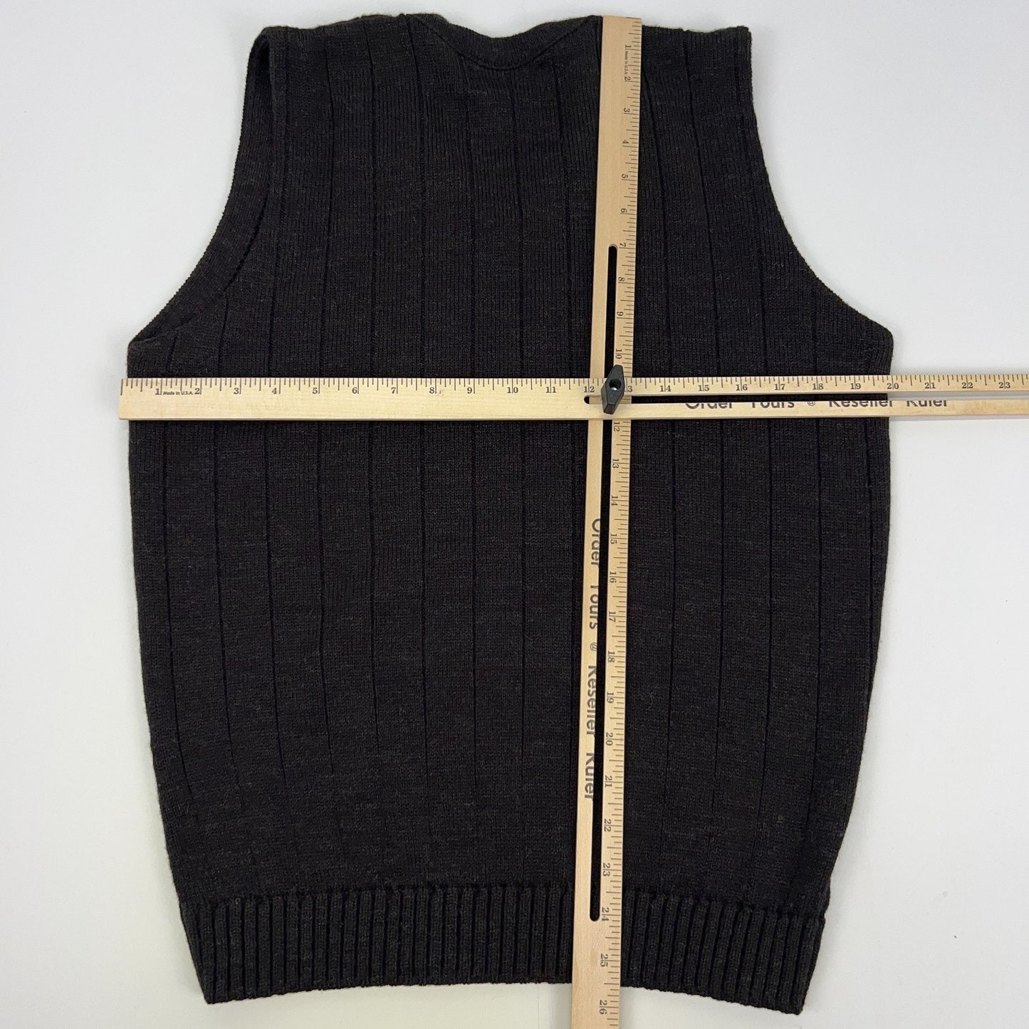 Vintage Y2Ks Delta Airlines V Neck Sweater Vest M Medium Brown Cintas USA Made