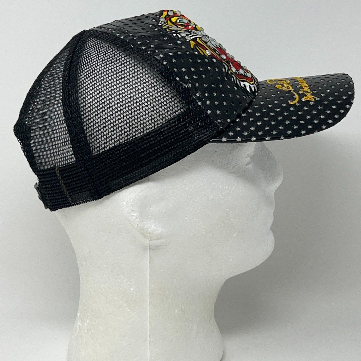 Ed Hardy Christian Audigier Tiger Rhinestone Trucker Snapback Baseball Hat Cap