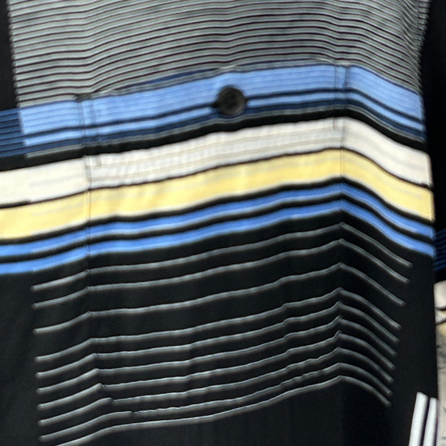 Vintage 90s Georg Roth of Germany Button Front Shirt Black Geometric L Large - Neon Vintage