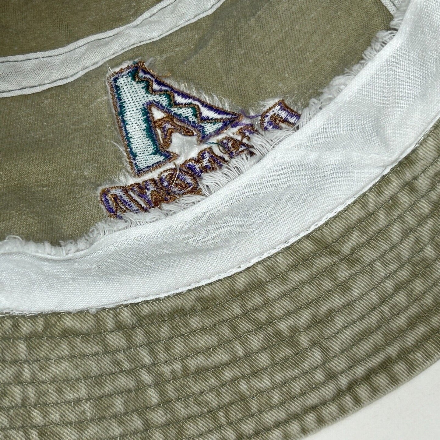 Sombrero de pescador de los Arizona Diamondbacks, sombrero de pescador, sombrero de pescador, sombrero de pescador beige tostado, béisbol de los Dbacks