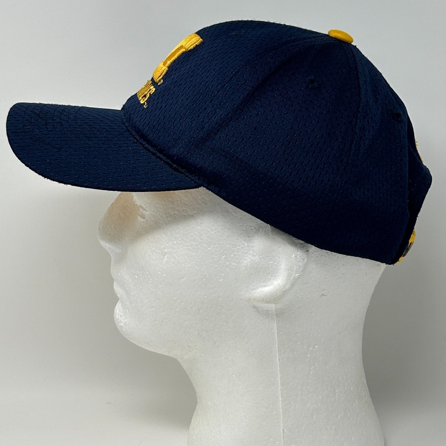 Michigan Wolverines Hat Cap University Starter Strapback Blue Jersey Mesh NCAA