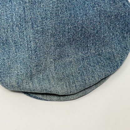 Vintage Denim Jeans Flat Cap Hat Newsboy Cabbie Handmade Blue S-M