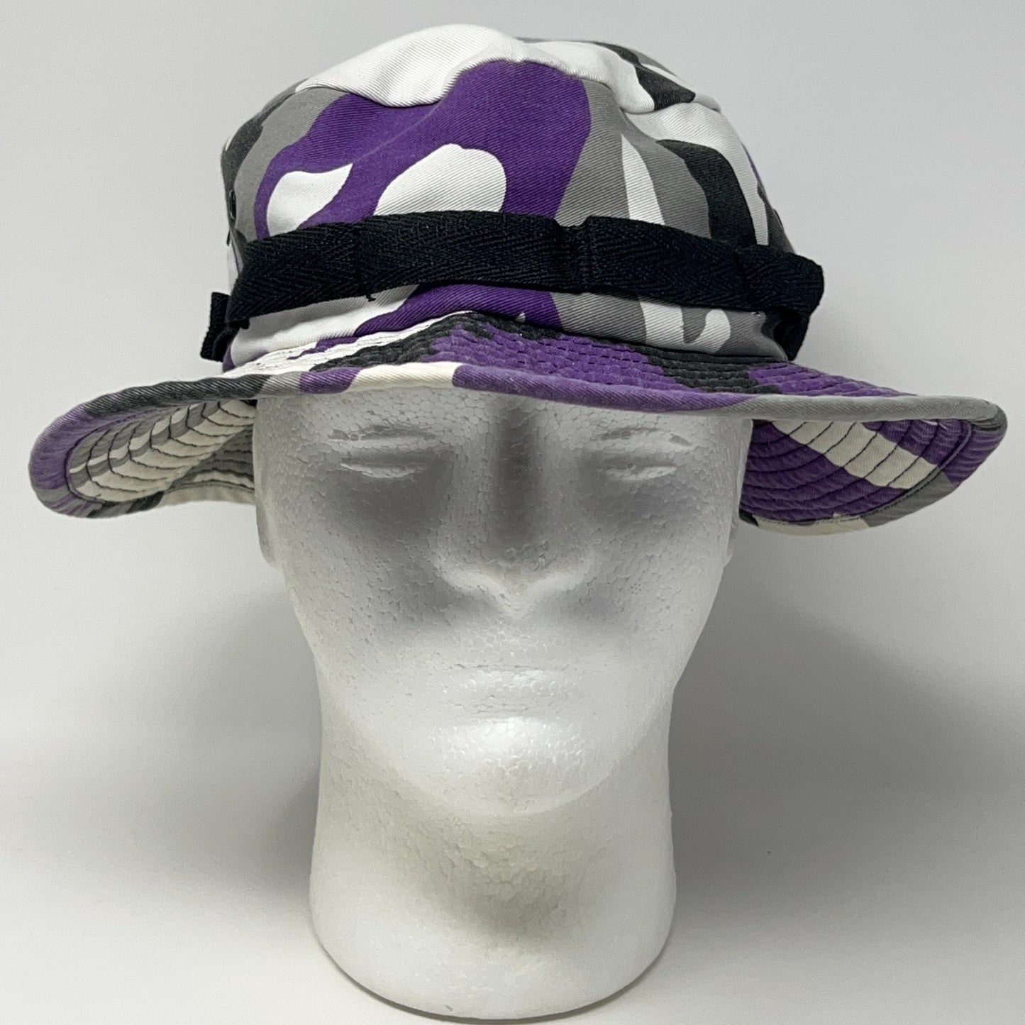 Camouflage Bucket Hat Purple Military Army Camo Fishermans Hat Pail Hat S-M