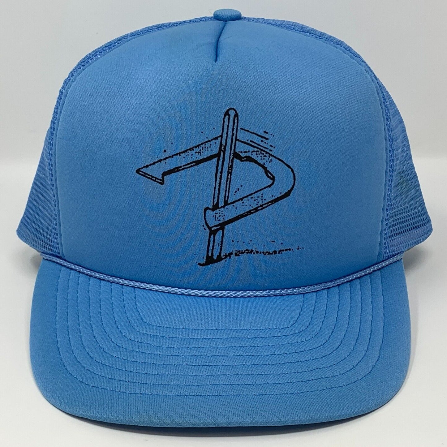 Gorra de béisbol con diseño de herraduras Ringer, estilo vintage, de malla, estilo años 80, color azul