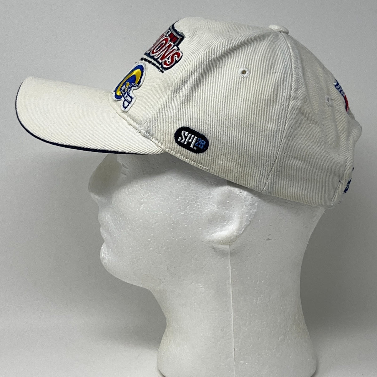 Vintage 1999 St Louis Rams NFC Conference Champions Hat Baseball Cap NFL White
