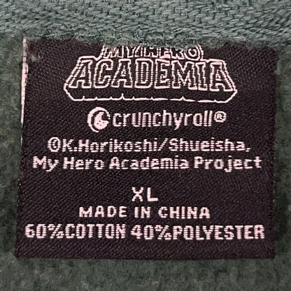 My Hero Academia Crunchyroll Hoodie XL X-Large Green Plus Ultra Anime Pullover