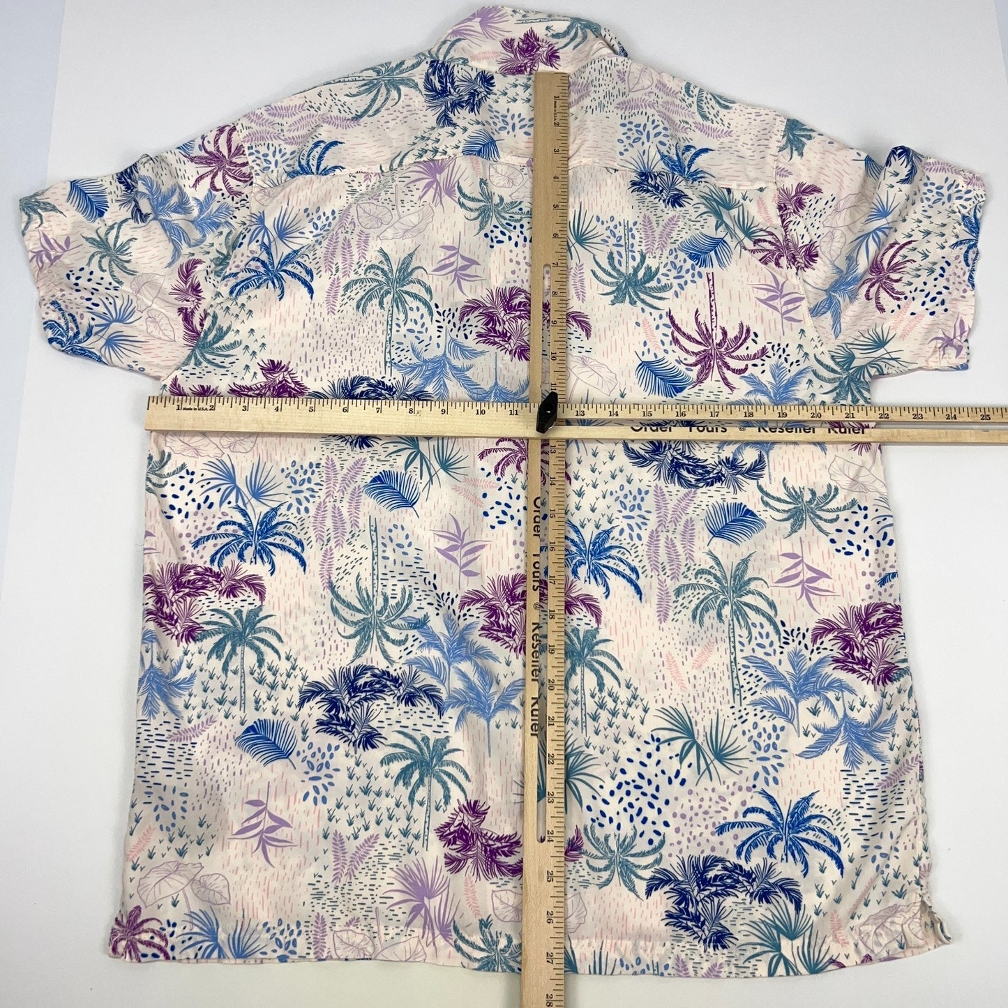 Good Vibes Hawaiian Camp Shirt Mens L Large White Drill Clothing Co Button Front