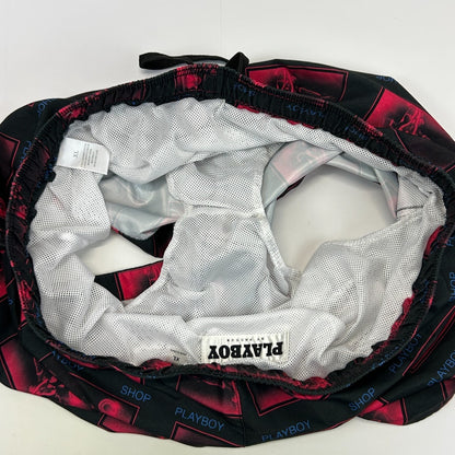 Playboy by Pacsun Swim Trunks Shorts Shop Mesh Lined Pockets Black XL X-Large