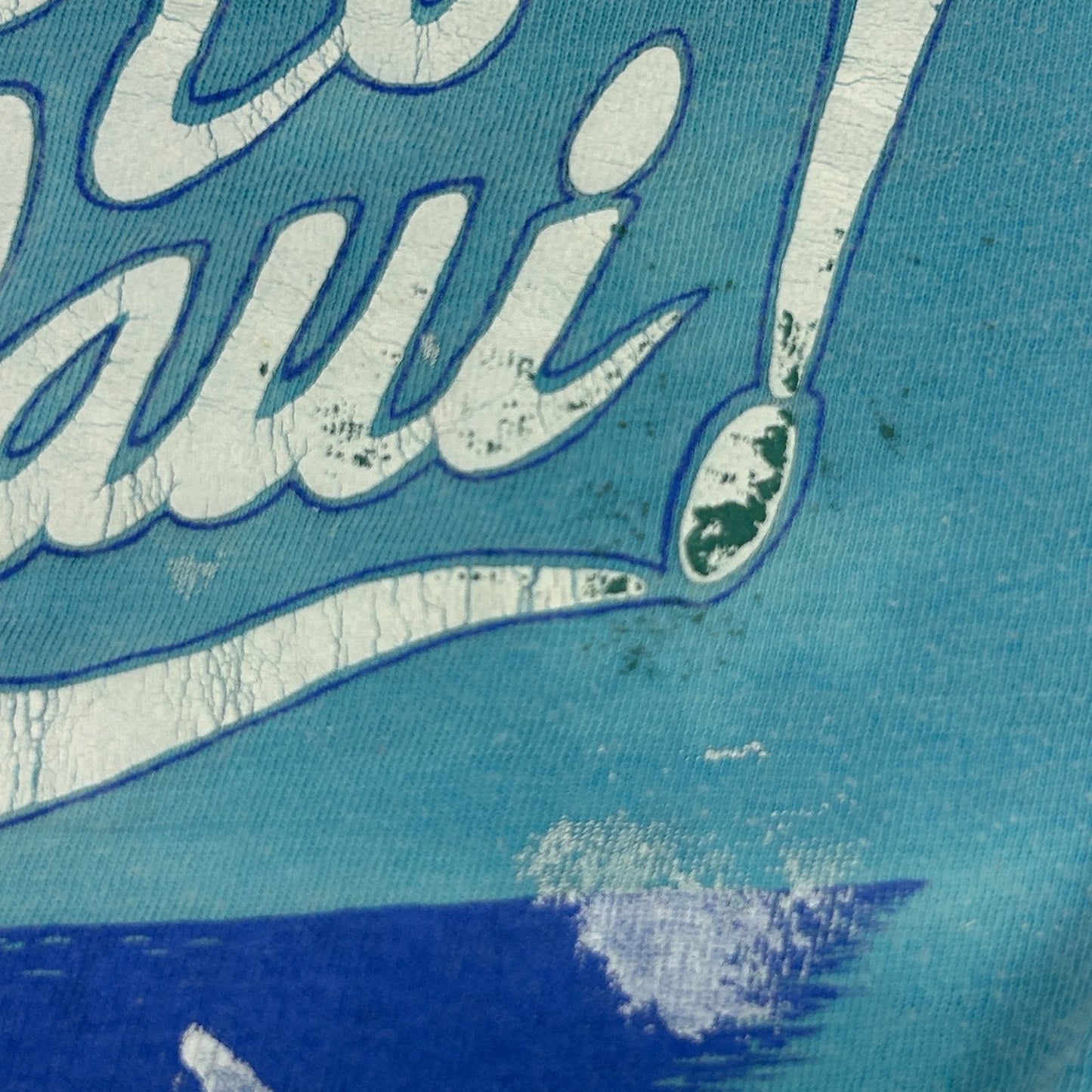 Vintage 80s Here Today Gone To Maui T Shirt Hawaii Hawaiian Blue Tee M Medium