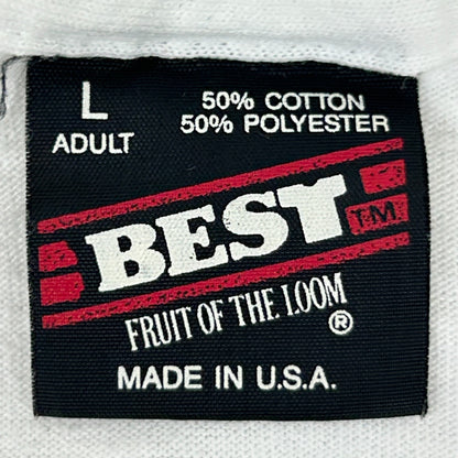 Vintage 90s Tans Etc Inc T Shirt Tanning Made in USA White Graphic Tee L Large