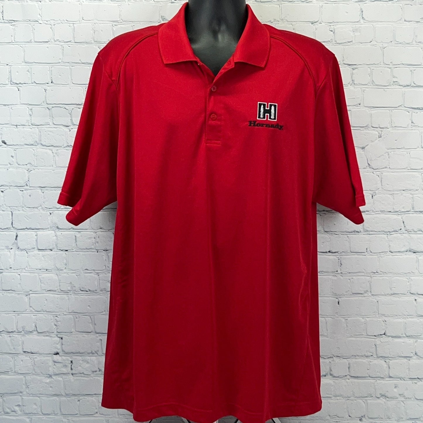 Hornady Ammunition Performance Polo Shirt Firearms Guns Bullets Red Mens XXL 2XL