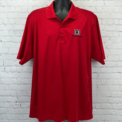 Hornady Ammunition Performance Polo Shirt Firearms Guns Bullets Red Mens XXL 2XL