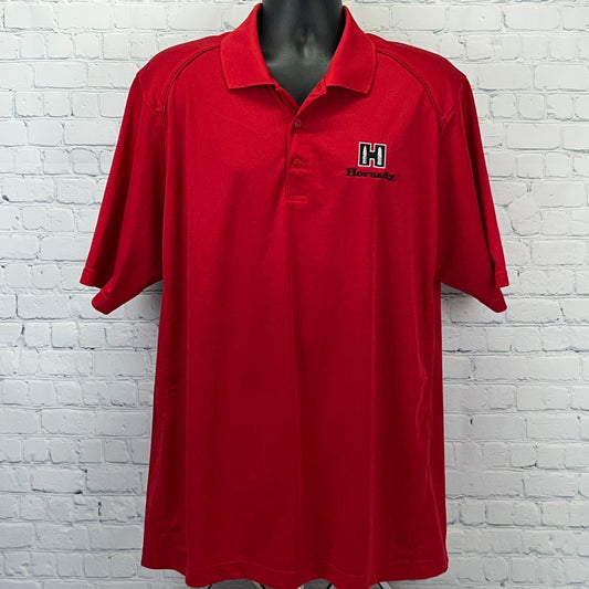 Hornady Ammunition Performance Polo Shirt Firearms Guns Bullets Red Mens XXL 2XL