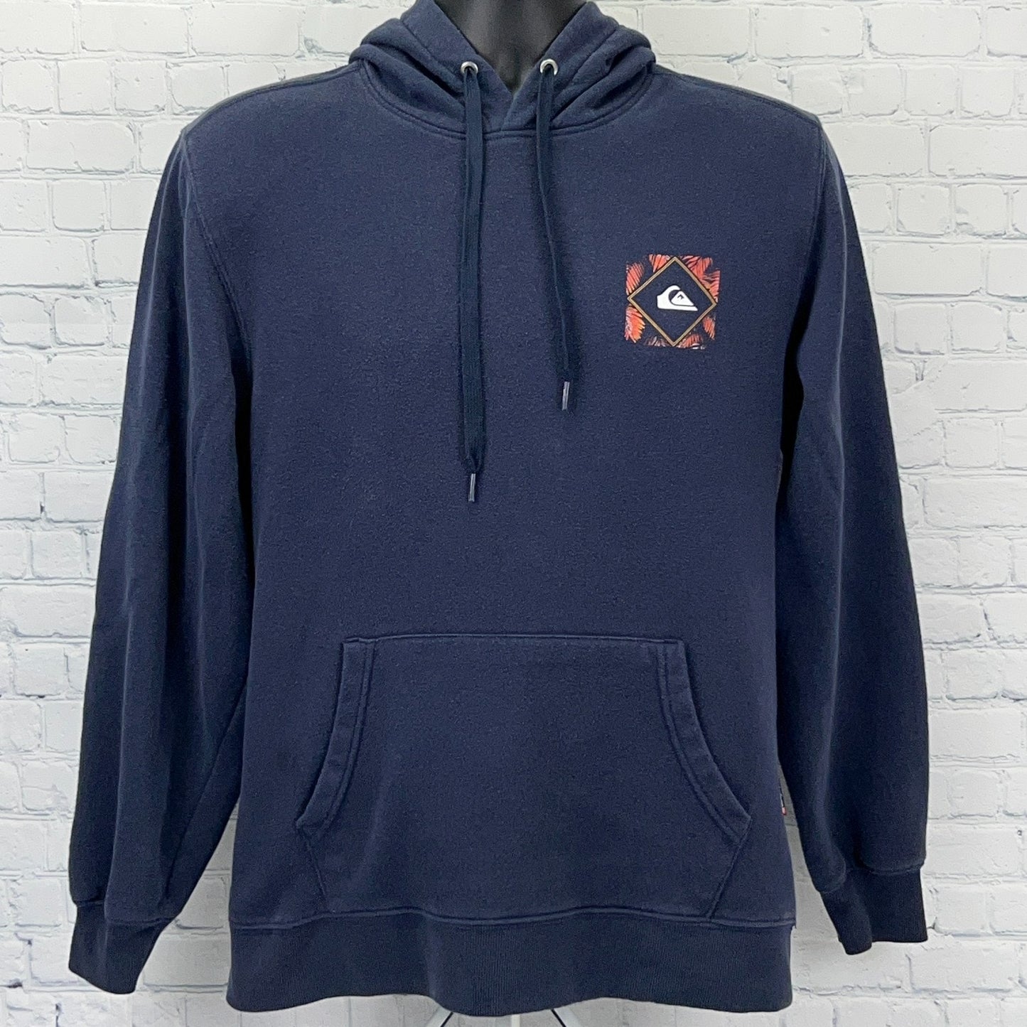 Quiksilver Hoodie S Small Blue Surfer Surfing Surfboarding Hooded Sweatshirt
