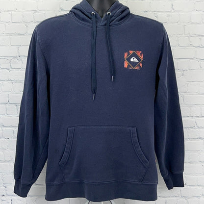 Quiksilver Hoodie S Small Blue Surfer Surfing Surfboarding Hooded Sweatshirt