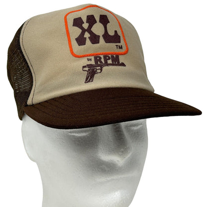 Gorra de béisbol estilo camionero con pistola RPM XL vintage, años 80, Gun Rock Pistol Manufacturing