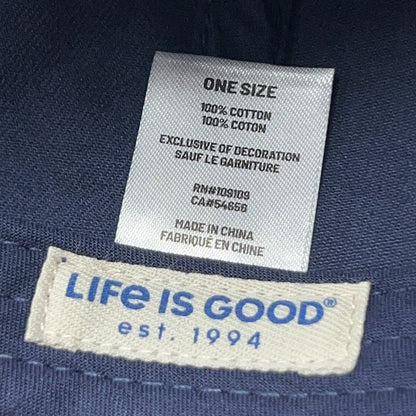 Life Is Good Pink Flamingo Cocktail Dad Hat Baseball Cap 6 Panel Strapback Blue