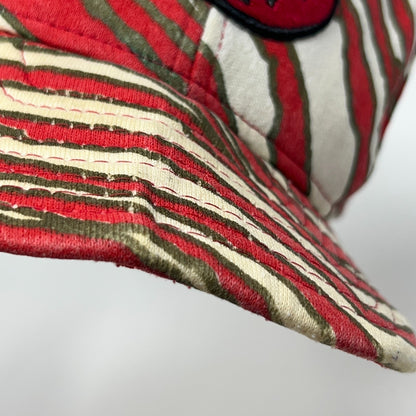 Vintage 90s Zubaz San Francisco SF 49ers Hat Baseball Cap Red Official Snapback
