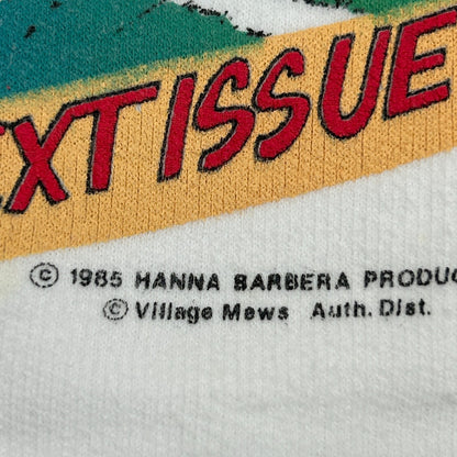 Vintage The Flintstones Football Sweatshirt Mens M Medium White 80s NFL Fred