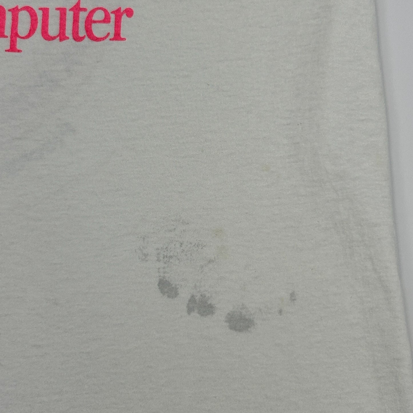 Vintage Scrub Shirt Scramble T Shirt Mens M Medium White Apple Computer Peoria