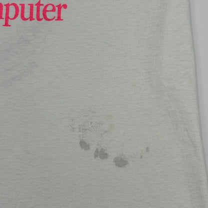 Vintage Scrub Shirt Scramble T Shirt Mens M Medium White Apple Computer Peoria