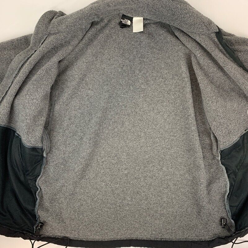 The North Face Fleece Jacket Gray Marled Full Zipper Pockets Drawstring Medium