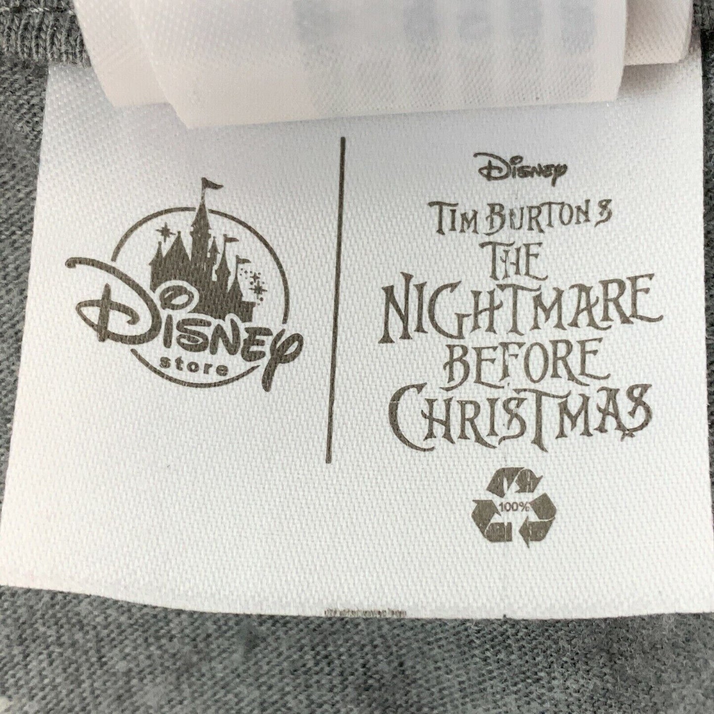 Disney Store The Nightmare Before Christmas T Shirt Oogie Boogie Gray Tee Medium