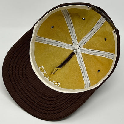 Vintage Case IH Hat Cap Brown 80s Farming Farmer Tractor Full Foam Snapback USA