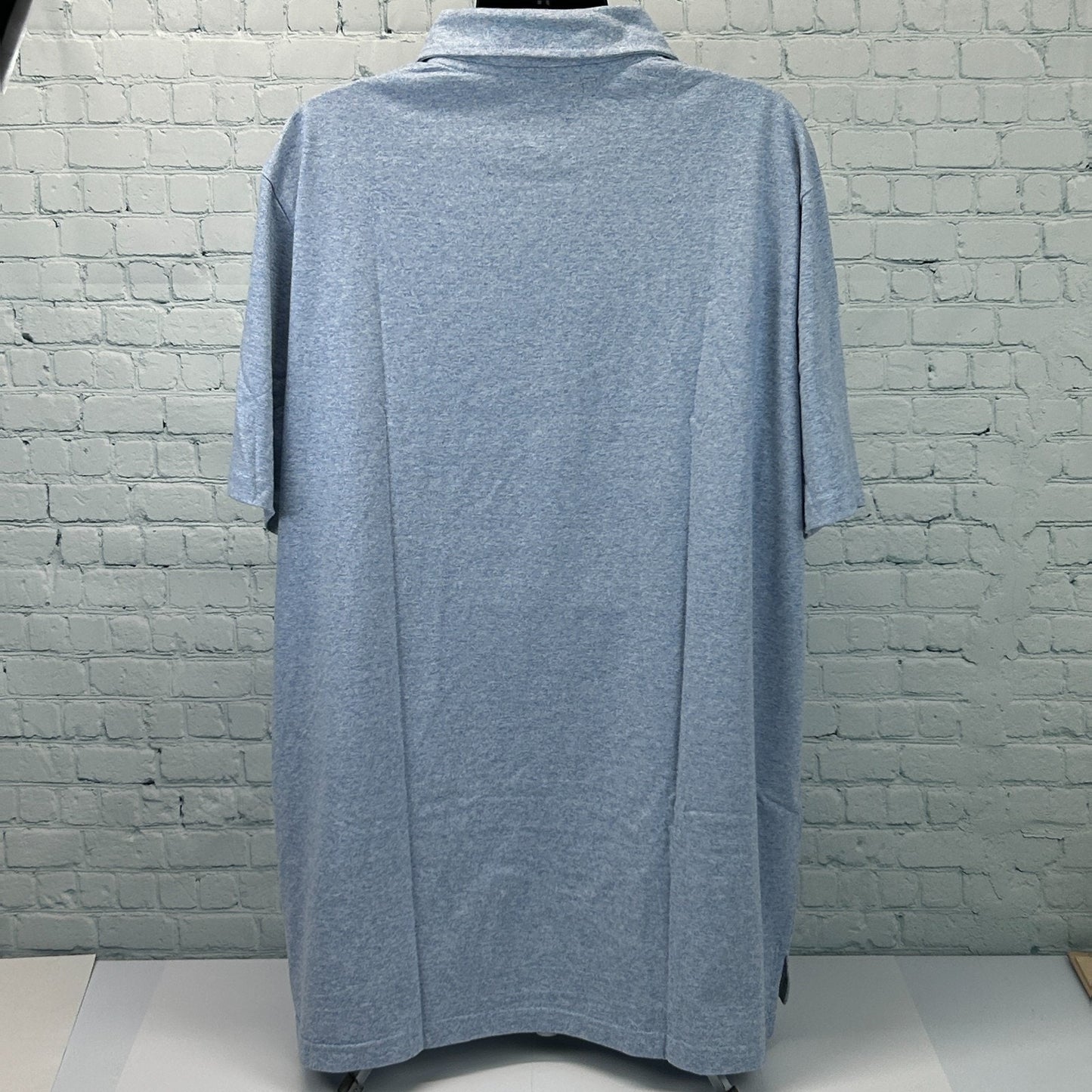 The Foundry Supply Co Polo Shirt Quick Dri Easy Care Heather Blue 3XLT XXXL Tall