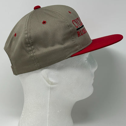 Vintage Russellville High School Cyclones Hat Cap Beige 90s Arkansas Snapback